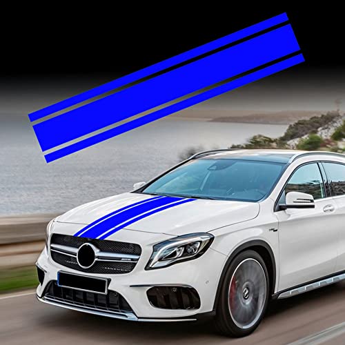 49"x 8.7" Car Hood Stripe Sticker Auto Racing Stripes Body Side Decal Hood Stripe Decal Vinyl Stripe Sticker Decoration image 8
