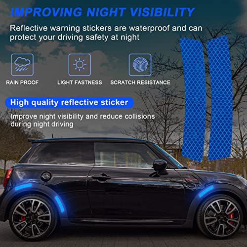 4 Pcs Car Reflective Trim Side Marker Stickers, Automotive Exterior Accessories Door Reflector Guard Wheel Well Arch, Side Bumper Fenders image 10