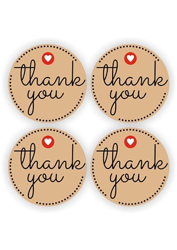 Kraft, 80 Pieces, 2inches, Round, Unique Designs, Self-Adhesive Stickers Labels Roll Decor Tags for Baking Packages, Homemade Gifts, Small Business Supplies