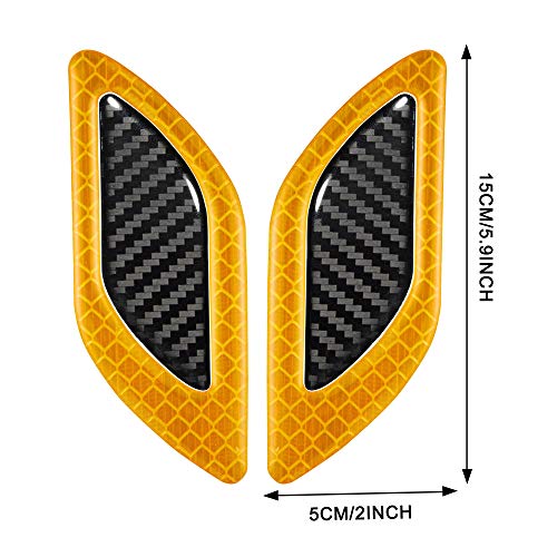 6Pcs 3D Strong Reflective Stripe Sticker for Car Fender Hood Bumper High-Intensity Night Visibility Reflective Decal Safety Warning Diamond Grade Carbon Fiber Universal for Car SUV image 15