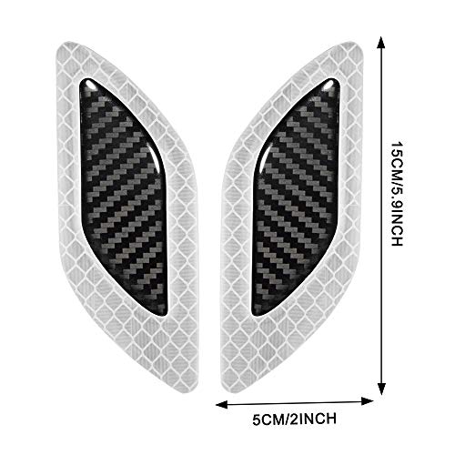 6Pcs 3D Strong Reflective Stripe Sticker for Car Fender Hood Bumper High-Intensity Night Visibility Reflective Decal Safety Warning Diamond Grade Carbon Fiber Universal for Car SUV image 2