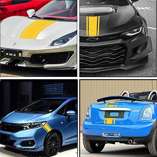 49"x 8.7" Car Hood Stripe Sticker Auto Racing Stripes Body Side Decal Hood Stripe Decal Vinyl Stripe Sticker Decoration image 20