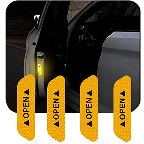 4 pcs Car Reflective Stickers Night Visibility Warning Reflective Door Open Sign Tape Universal Adhesive for Auto 9.5 x 2.5cm image 14