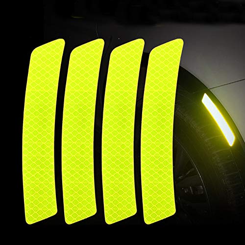 4 Pcs Car Reflective Trim Side Marker Stickers, Automotive Exterior Accessories Door Reflector Guard Wheel Well Arch, Side Bumper Fenders image 1