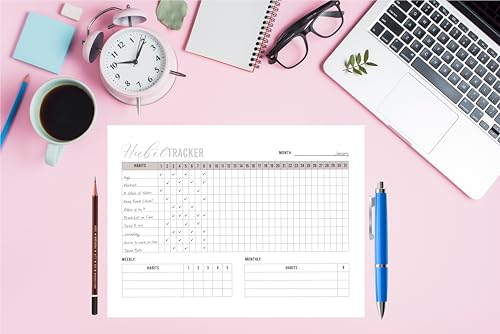 Habit Tracker Calendar - Inspirational Habit Journal - 12 Sheets Daily Habit Tracker Journal and Goal Board - Motivational Goal Journal - Great Tool For Productivity And Workout (Design-22) image 4