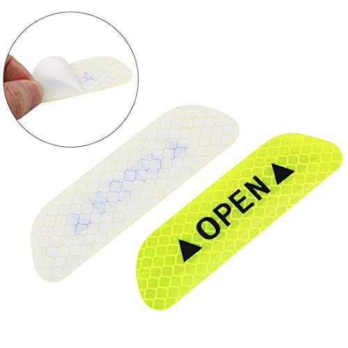 4 pcs Car Reflective Stickers Night Visibility Warning Reflective Door Open Sign Tape Universal Adhesive for Auto 9.5 x 2.5cm image 12