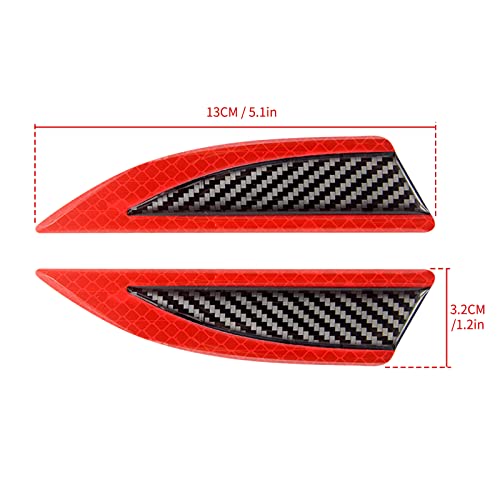 2PCS Carbon Fiber Car Fender Stickers Decal Protection Car Side Sticker image 2
