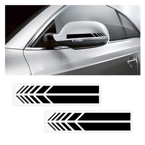 4Pcs Car Rear View Mirror Stickers Decor,DIY Car Body Side Decal Stripe Decals,Laminated Stickers,Waterproof Reflective Car Side Stickers image 6