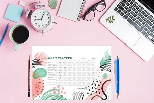 Habit Tracker Calendar - Inspirational Habit Journal - 12 Sheets Daily Habit Tracker Journal and Goal Board - Motivational Goal Journal - Great Tool For Productivity And Workout (Design-18) image 2
