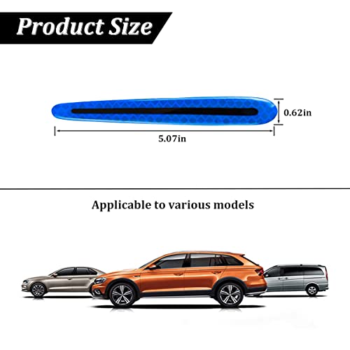 4PCS Car Door Handle Protector Reflective Stickers, 3D Car Door Handle Cup Scratches Protective Films, Night Visibility Safety Warning Decal image 2