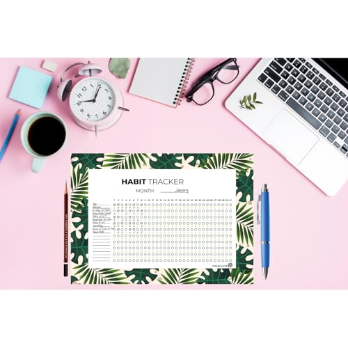 Habit Tracker Calendar - Inspirational Habit Journal - 12 Sheets Daily Habit Tracker Journal and Goal Board - Motivational Goal Journal - Great Tool For Productivity And Workout (Design-17) image 3