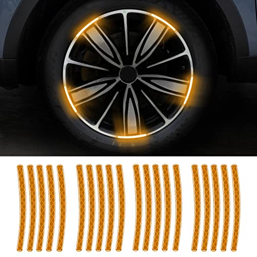Night Reflective Car Wheel Safety Warning Stripe Decals Stickers Car Motorcycle Bike Wheel Stickers image 1