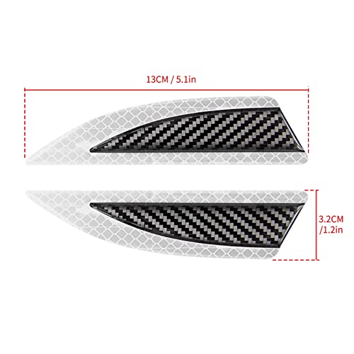 2PCS Carbon Fiber Car Fender Stickers Decal Protection Car Side Sticker image 15