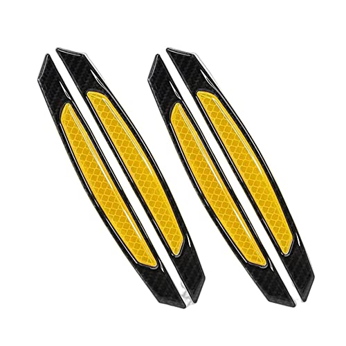 4Pcs Reflective Car Door Edge Guard Stickers Carbon Fiber Auto Car Door Edge Bump Protector Sticker image 15