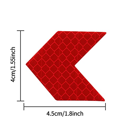 12 pcs Reflective Safety Warning Stripe Stickers Arrow Decals Car Trunk Rear Bumper Guard Body Stickers image 14