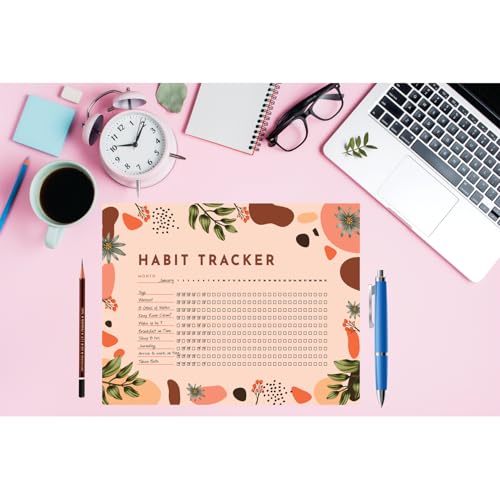 Habit Tracker Calendar - Inspirational Habit Journal - 12 Sheets Daily Habit Tracker Journal and Goal Board - Motivational Goal Journal - Great Tool For Productivity And Workout (Design-1) image 3