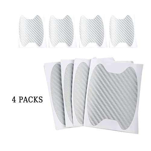 4PCS Car Door Handle Cup Stickers, Carbon Fiber Scratch Auto Door Protective Film, Non-Marking Car Door Bowl Protector,Handle Paint Cover Guard image 17