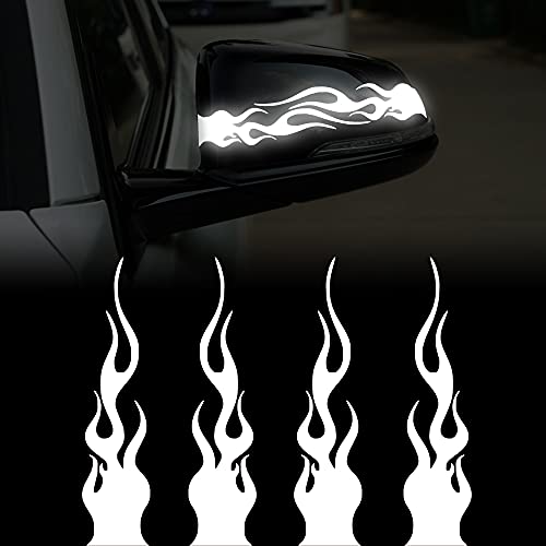 Flame Reflective Sticker for Car Vinyl Racing Sports Flame Stripe Decal for Off-Road Vehicles Motorcycles Bike DIY Decoration 4 Pcs image 11