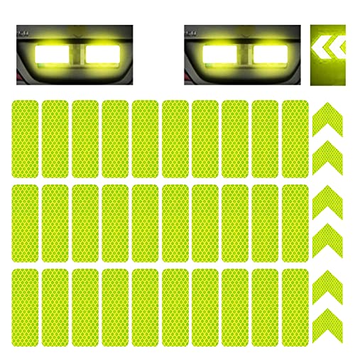 (36 Pcs Blue) Reflective Decals Reflective Stickers Safety Warning Sticker Tapes Waterproofs High Intensity Night Visibility Adhesive image 9