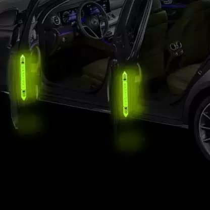 4 Pcs Car-Styling Caution Tap Car Door Stickers Warning Mark Reflective Tape Sign Safety Reflective Strip Light Auto Accessories image 7