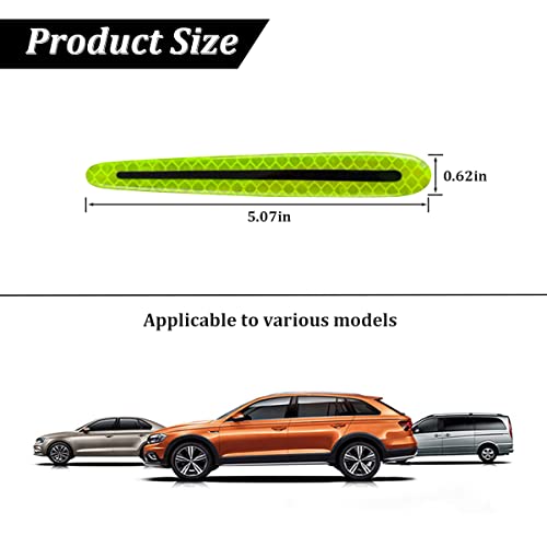 4PCS Car Door Handle Protector Reflective Stickers, 3D Car Door Handle Cup Scratches Protective Films, Night Visibility Safety Warning Decal image 7