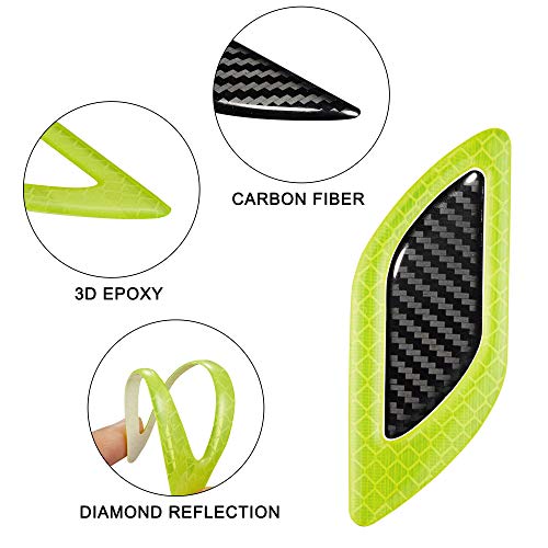 6Pcs 3D Strong Reflective Stripe Sticker for Car Fender Hood Bumper High-Intensity Night Visibility Reflective Decal Safety Warning Diamond Grade Carbon Fiber Universal for Car SUV image 10