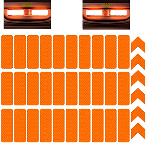 (36 Pcs Blue) Reflective Decals Reflective Stickers Safety Warning Sticker Tapes Waterproofs High Intensity Night Visibility Adhesive image 1