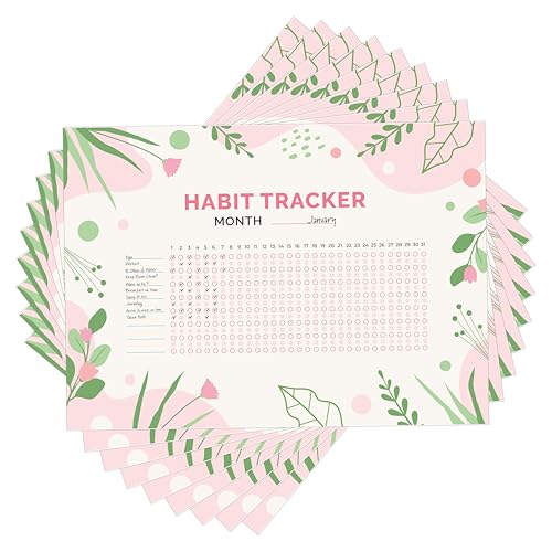 Habit Tracker Calendar - Inspirational Habit Journal - 12 Sheets Daily Habit Tracker Journal and Goal Board - Motivational Goal Journal - Great Tool For Productivity And Workout (Design-29) image 2