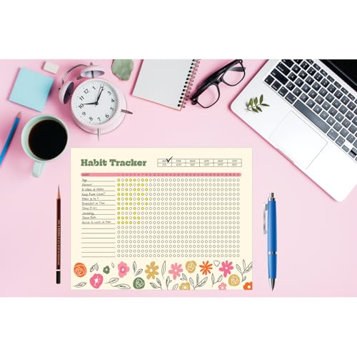 Habit Tracker Calendar - Inspirational Habit Journal - 12 Sheets Daily Habit Tracker Journal and Goal Board - Motivational Goal Journal - Great Tool For Productivity And Workout (Design-2) image 5