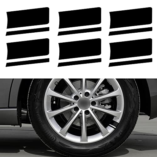 (6 Pcs) Fits 18''- 21'' Wheel Decals Hash Stripe Stickers Wheels, Reflective Car Wheel Rim Decal Stripes Decoration Accessories image 8