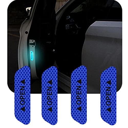 4 pcs Car Reflective Stickers Night Visibility Warning Reflective Door Open Sign Tape Universal Adhesive for Auto 9.5 x 2.5cm image 7