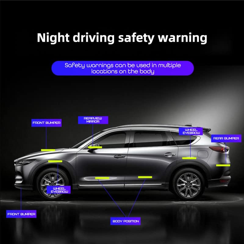 2pc Car Wheel Eyebrow Fender Reflective Stickers Decals Carbon Fiber Strip image 7