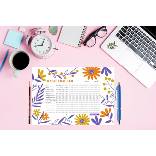 Habit Tracker Calendar - Inspirational Habit Journal - 12 Sheets Daily Habit Tracker Journal and Goal Board - Motivational Goal Journal - Great Tool For Productivity And Workout (Design-12) image 2