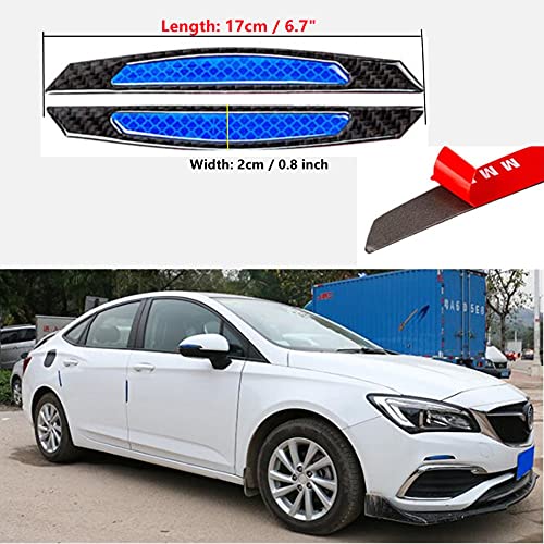 4Pcs Reflective Car Door Edge Guard Stickers Carbon Fiber Auto Car Door Edge Bump Protector Sticker image 2