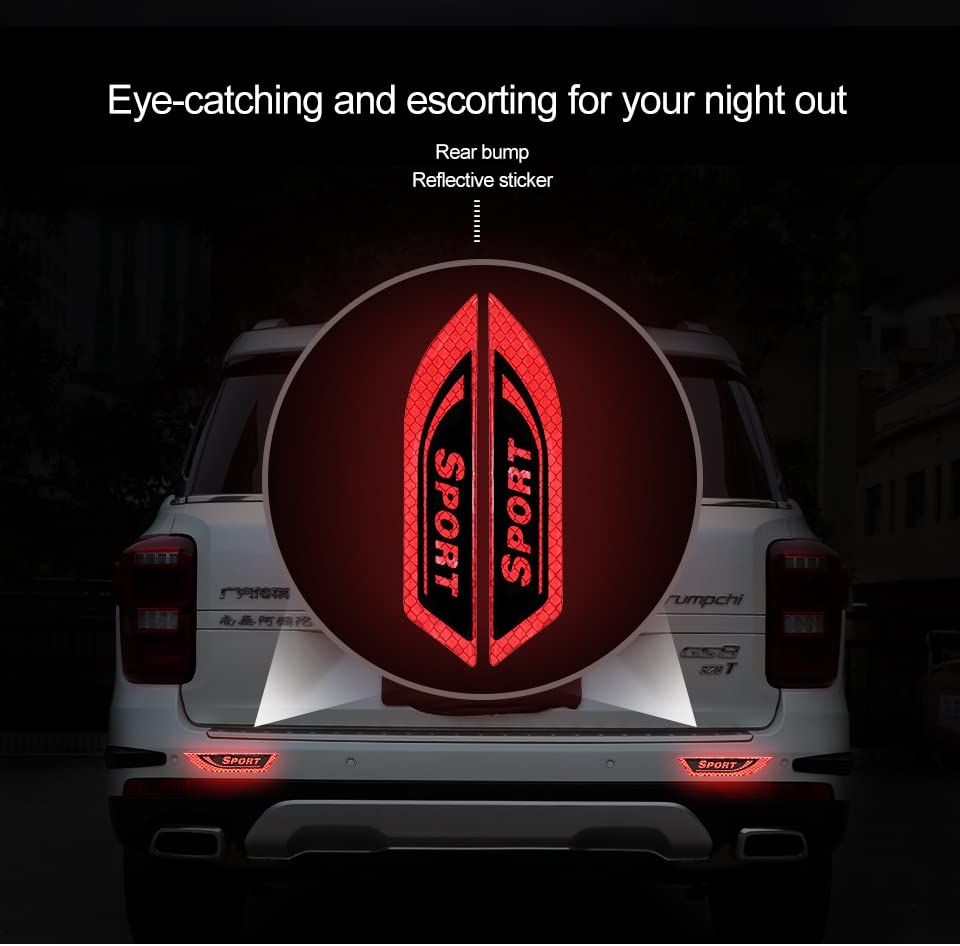 Car Anti Collision Warning Sticker 3D Reflective Tape Safety Sign Scratch Resistant Warning Tape for Bus Motorcycle Bicycle image 4