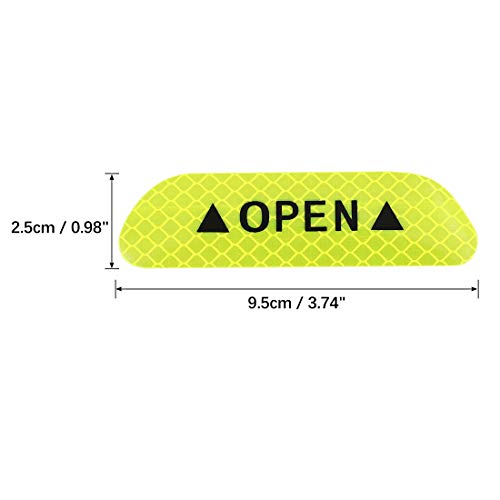 4 pcs Car Reflective Stickers Night Visibility Warning Reflective Door Open Sign Tape Universal Adhesive for Auto 9.5 x 2.5cm image 13