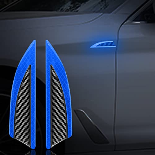 2PCS Carbon Fiber Car Fender Stickers Decal Protection Car Side Sticker image 8