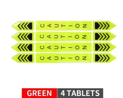 4 Pcs Car-Styling Caution Tap Car Door Stickers Warning Mark Reflective Tape Sign Safety Reflective Strip Light Auto Accessories image 15