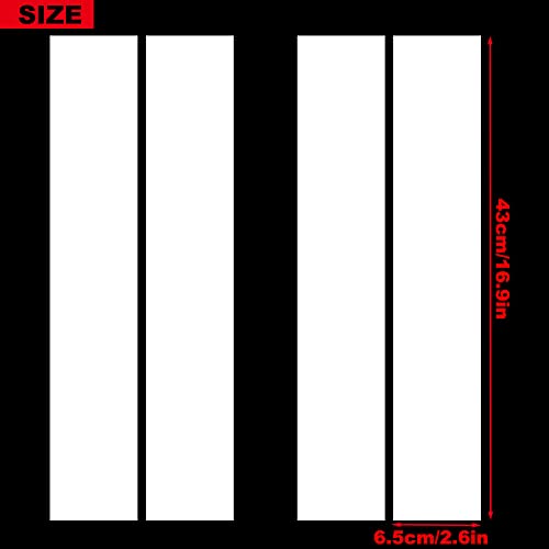 Car Wheel Fender Hash Stripe Decal Reflective Vinly Sticker Warning Safety Reflector Strips Auto Bumper Body Stickers Decals 4pcs image 2