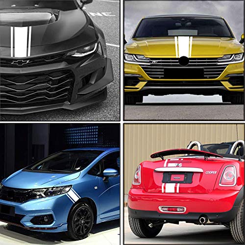 49"x 8.7" Car Hood Stripe Sticker Auto Racing Stripes Body Side Decal Hood Stripe Decal Vinyl Stripe Sticker Decoration image 16
