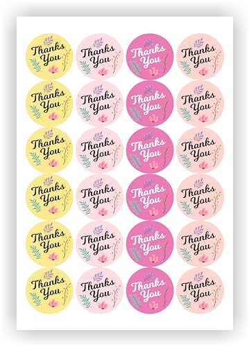 1.5 inch (36 mm) 192 pcs Thank You Stickers for Small Business, Self-Adhesive & Waterproof Stickers Thank You Stickers for Packaging image 1