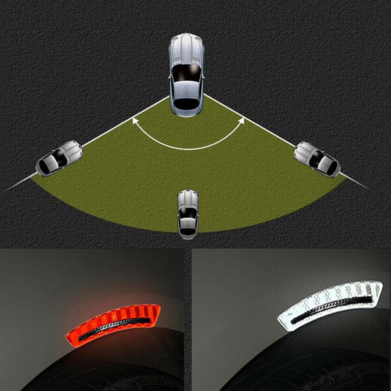 2pc Car Wheel Eyebrow Fender Reflective Stickers Decals Carbon Fiber Strip image 6