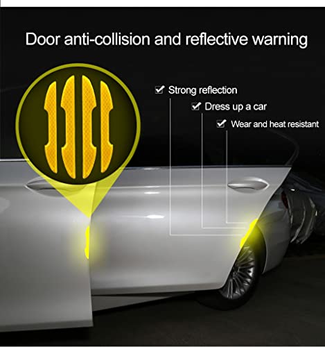 Car Reflective Strip Anti-Collision Warning Sticker Safety Mark Scratch-Proof Tape for Bus Motorcycle Reflective Door Sticker Compatible with Aadi Q3 image 4