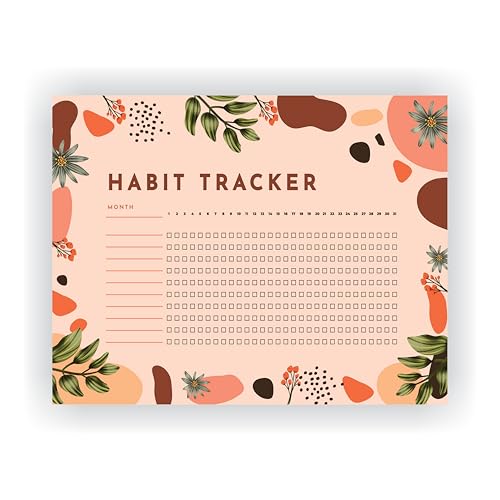 Habit Tracker Calendar - Inspirational Habit Journal - 12 Sheets Daily Habit Tracker Journal and Goal Board - Motivational Goal Journal - Great Tool For Productivity And Workout (Design-1) image 1