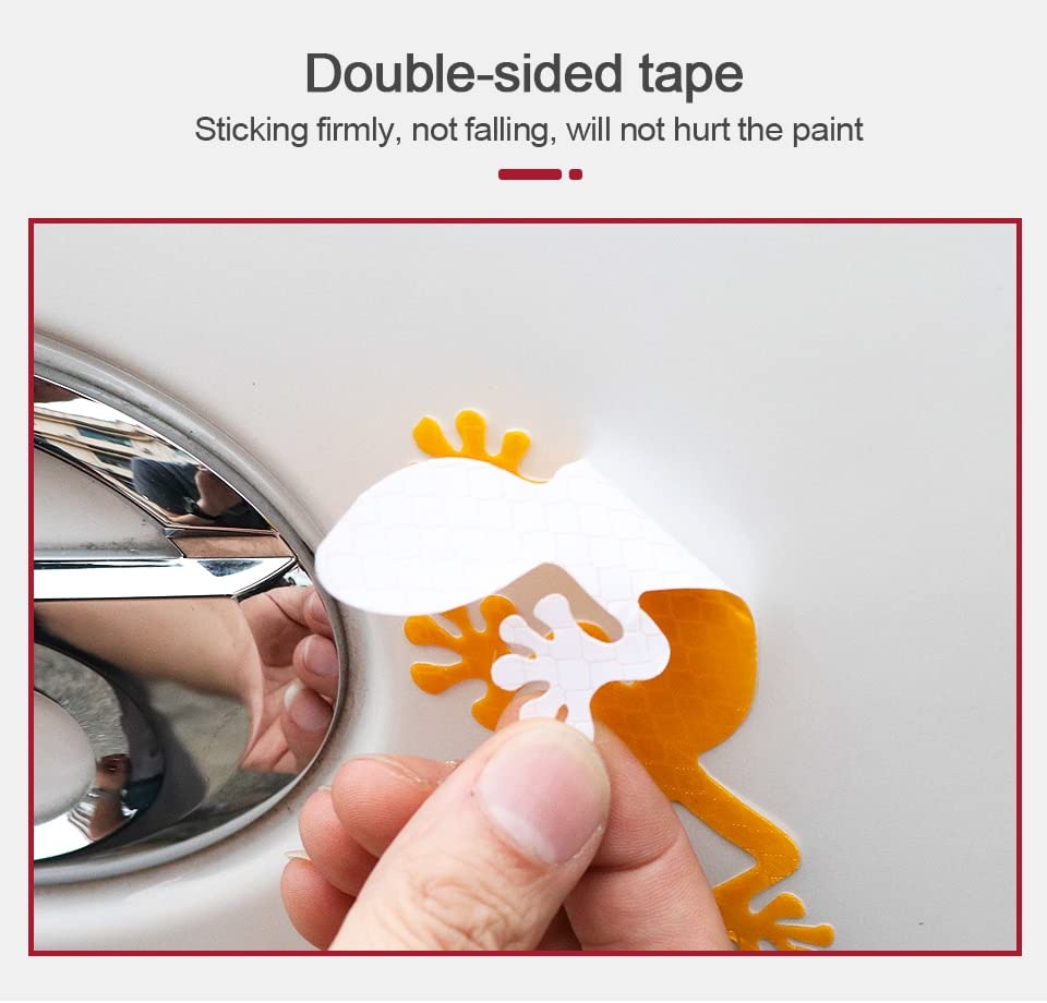 Reflective Car Sticker Safety Warning Mark Reflective Tape Auto Exterior Accessories Gecko Reflective Strip Light Reflector image 6