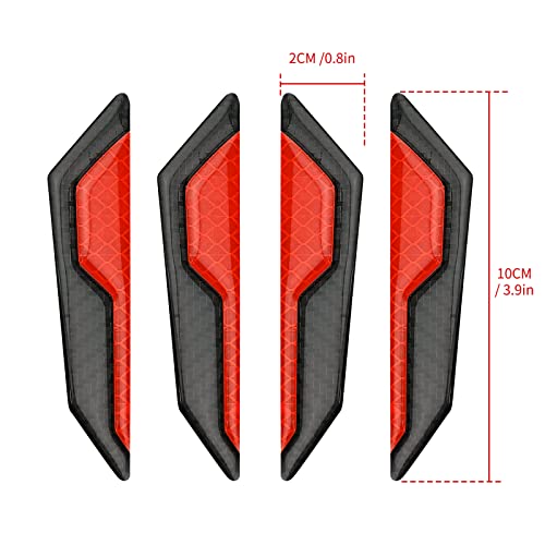 4PCS Carbon Fiber Car Door Stickers Decal Protection Car Side Sticker image 3