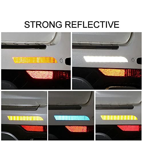 Safety Warning Anti-Collision Auto Safety Car Reflective Strips Reflector Tape Rear Bumper Stickers Warning Mark image 4