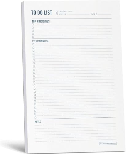 To Do List Notepad - Daily Task Planner, Checklist, and Organizer - Planner pad for work and school productivity - Single Side - 5.75 x 9” - 50 Tear Off Sheets image 1
