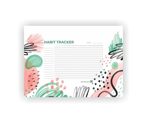Habit Tracker Calendar - Inspirational Habit Journal - 12 Sheets Daily Habit Tracker Journal and Goal Board - Motivational Goal Journal - Great Tool For Productivity And Workout (Design-18) image 1