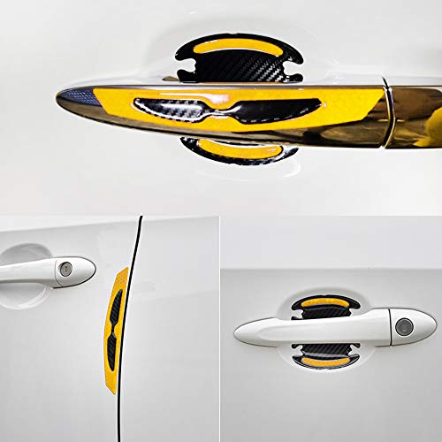 8 Pack Car Door Handle Cup Cover Scratch Protector Stickers,Safety Reflective Strips Stickers Vehicle Accessories Paint Protection Film Pad image 12